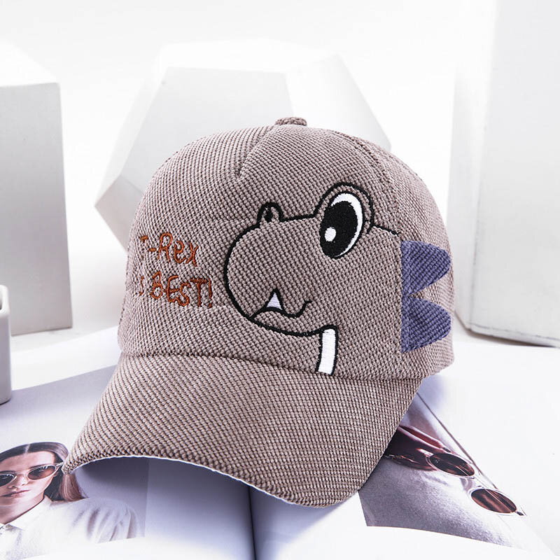 لطيف الطفل قبعات الكرتون ديناصور الاطفال الصبي قبعة بيسبول الأطفال سروال قصير قابل للتعديل الشمس حماية قبعة الصيف الخريف