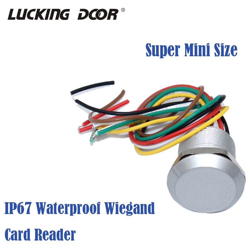 IP65กันน้ำทนไฟขนาดเล็กมินิโลหะ125KHz/13.56MHz Card Reader Wiegand 26 34 Micro Access Controlอ่านหัว