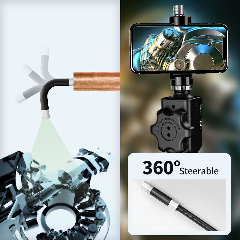 Boroscopio Industrial para coche, cámara de inspección con 6 LED, 5,5 MM/8,5 MM, 2.0MP, 180 grados, para iPhone, Android, PC