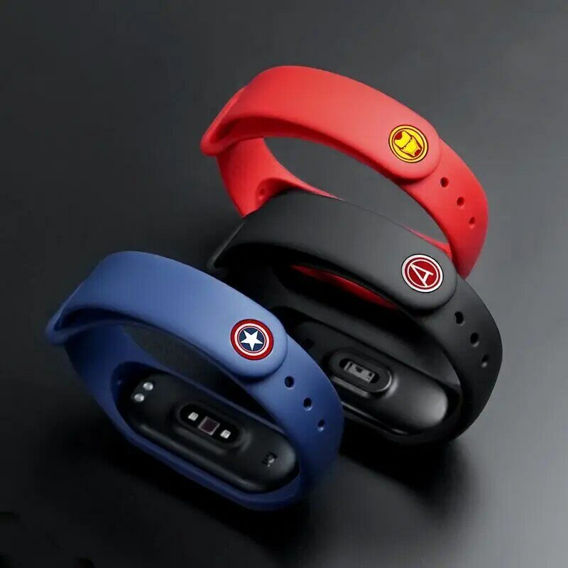 Pour Xiaomi Miband 5 sangle Mi Band 5 4 3 2 sangle boucle motif bouton Bracelet pour Bracelet de montre Miband 4 spécial Bracelet