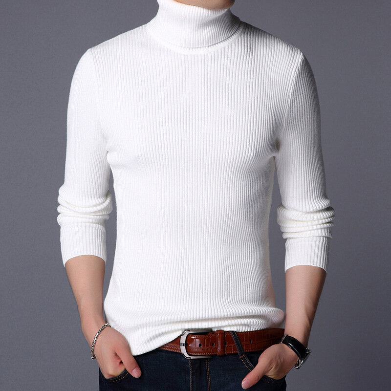 MRMT 남성용 하이넥 스웨터, 단색 및 두꺼운 풀오버, 모직 스웨터, 2024 브랜드 신제품