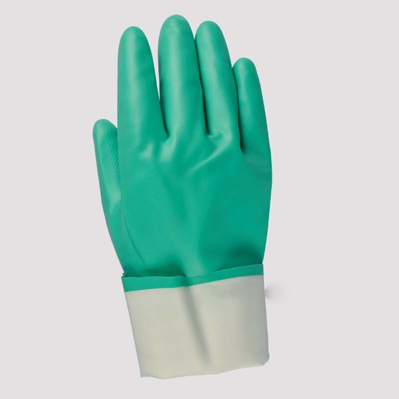 ถุงมือยางถุงมือกันลื่นสารเคมีสำหรับงานอุตสาหกรรมถุงมือยางทนกรดและด่าง