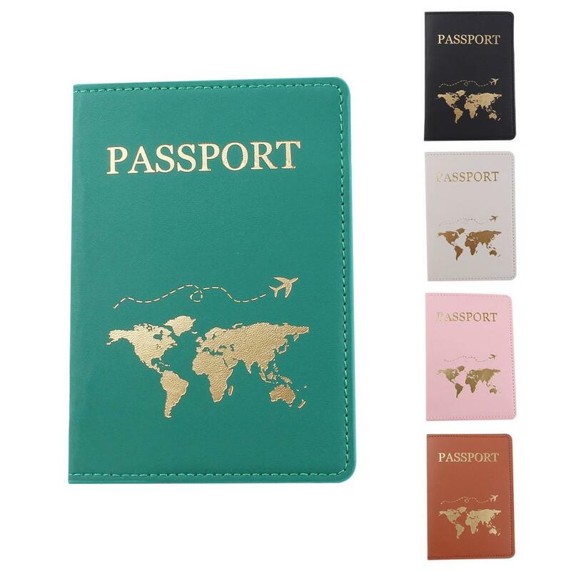 New Travel Accessories Passport Holder Women Men PU Leather Cover On The Passport ID Credit Card Holder Passport Cover Unisex