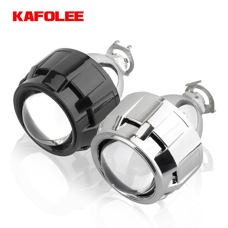 KAFOLEE lampu depan mobil Mini Xenon HID, lampu depan proyektor 1x2.5 inci lensa Retrofit H4 H7 H11 9005 H8