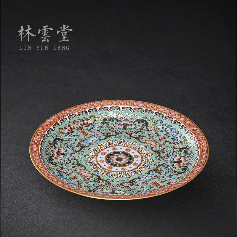 Maceta de esmalte verde pintada a mano, con ramas enredadas y lotus herbits Jingdezhen, decoración de cerámica hecha a mano