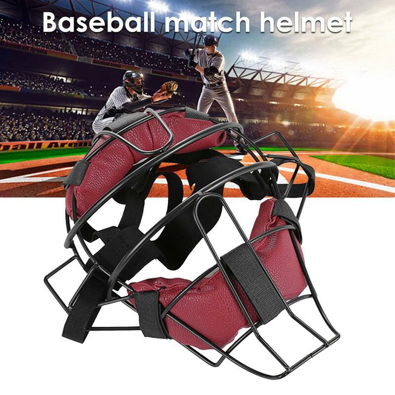 Casco Protector de béisbol, Protector facial de Softball, hebillas ajustables, funda protectora con cojín, accesorios de béisbol