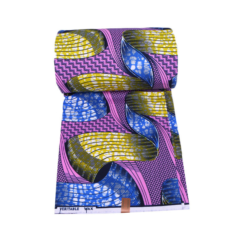 2020 wosk afrykański ładny wzór wydruku prawdziwy wosk materiał poliestrowy Tissu tkaniny do szycia