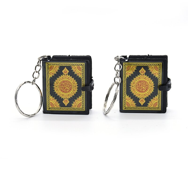 Mini Ark corano libro carta reale in grado di leggere arabo portachiavi corano portachiavi gioielli moda coppia musulmana