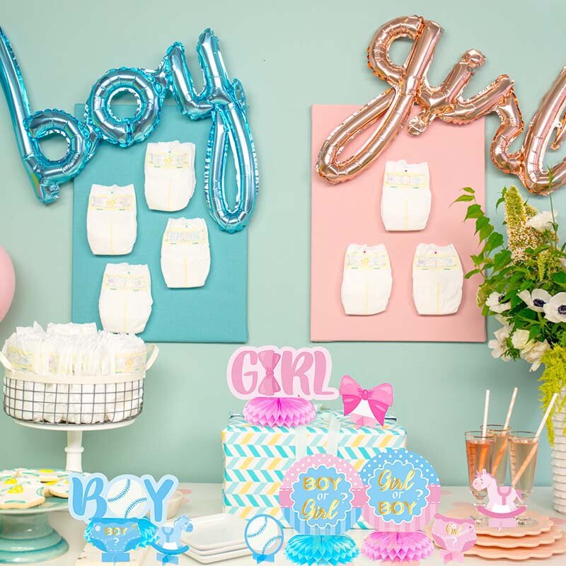 12 pçs bebê gênero revelar bolas favo de mel mesa centerpieces toppers decorações festa azul rosa decoração de mesa para bebês chuveiro