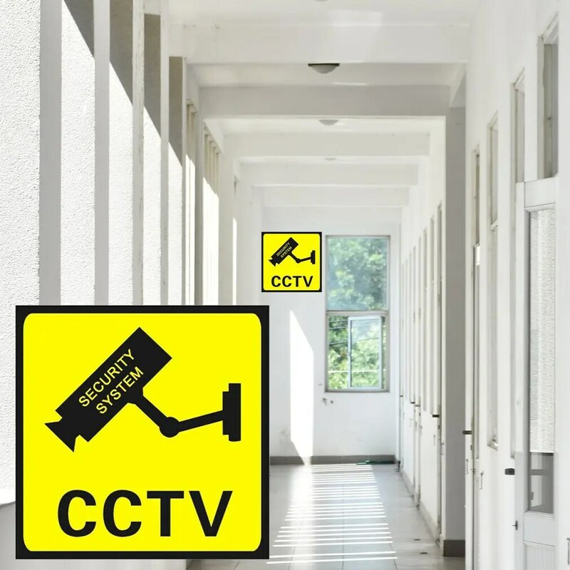 10個cctv監視セキュリティ24時間モニターカメラの警告ステッカーサイン警告壁ステッカー防水lables
