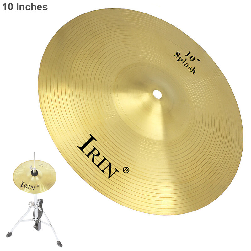 10นิ้วโลหะผสมทองเหลือง Splash Crash Cymbal กลองสำหรับ Percussion Instruments ผู้เล่นเริ่มต้น/ระดับมืออาชีพ
