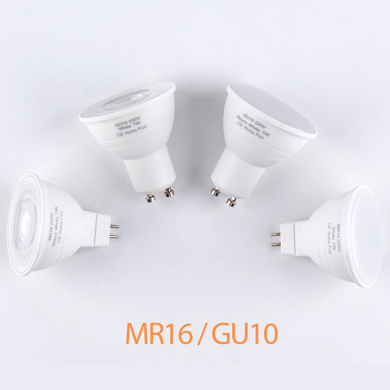 Bombilla LED GU10 de 220V, Foco E27 MR16, lámpara de maíz E14, 5W, 7W, GU5.3, Foco para iluminación del hogar, 10 Uds.