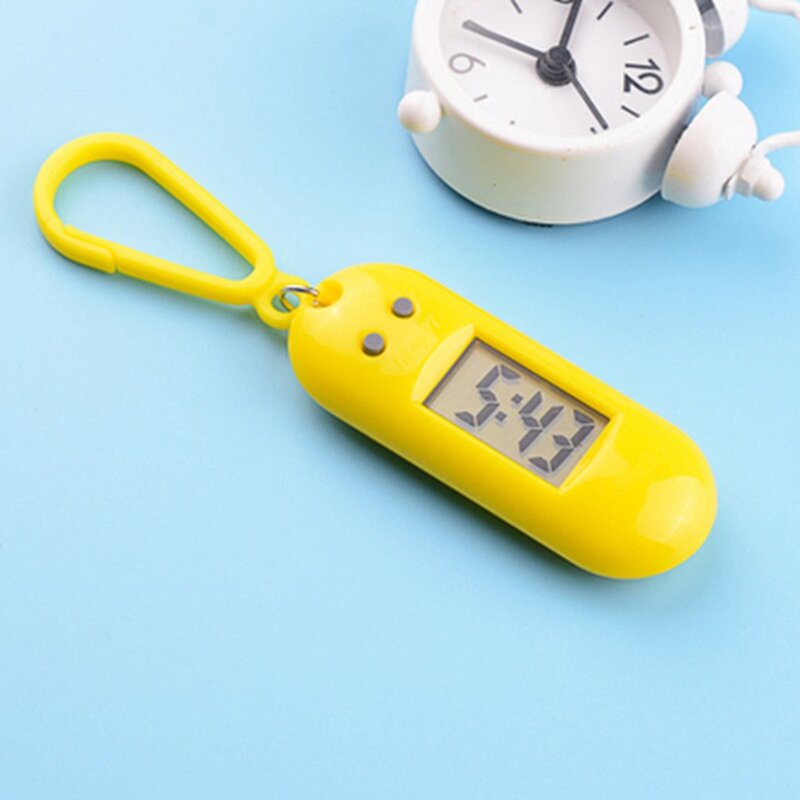 Reloj de juguete multifuncional de 1 pieza, llavero, mochila, reloj de bolsillo, reloj electrónico Led de prueba, Color aleatorio