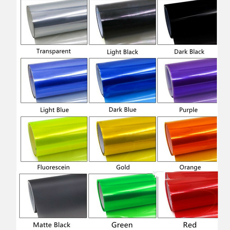 30X120/60CM Auto Auto Licht Scheinwerfer Rücklicht Farbton Styling Wasserdichte Schutz Vinyl Film Tintting Auto Aufkleber Zubehör