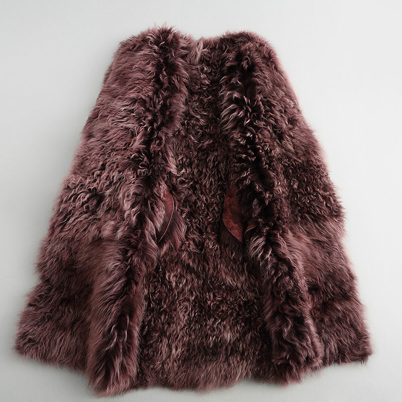 Boollili dupla face casaco de pele de cordeiro feminino de luxo casacos de pele de inverno jaqueta de couro real das mulheres quente outwear manteau femme