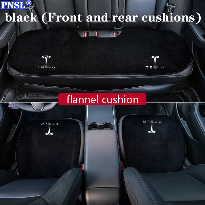PNSL car Seat Cover Protector Front Rear Seat Backrest Cushion Pad Mat for Tesla Model 3 S Y X  Roadster Cybertruck series