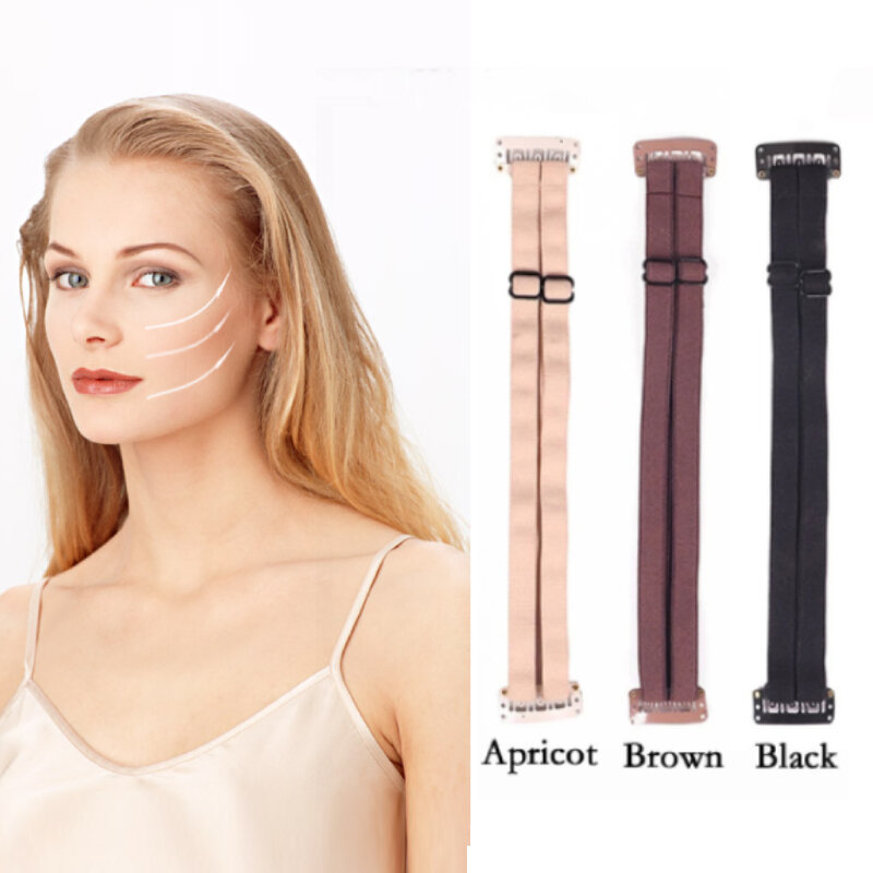 Elastic Hair Band with Clip Lift Thin Face Instantly Reduce Wrinkles Adjustable Stretching Straps for Daily Use Hair Accessories