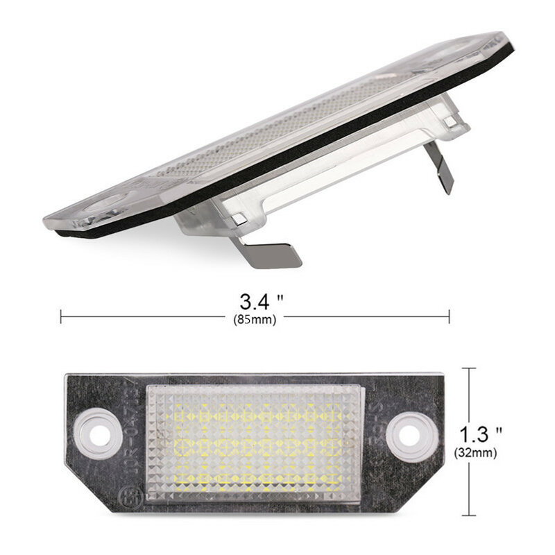 Lâmpada led de sinalização para carro, 2 peças readxt, luz de placa de licença, 3w, 24 led branco puro, 12v, lâmpada de sinal automático para foco 2 mk2