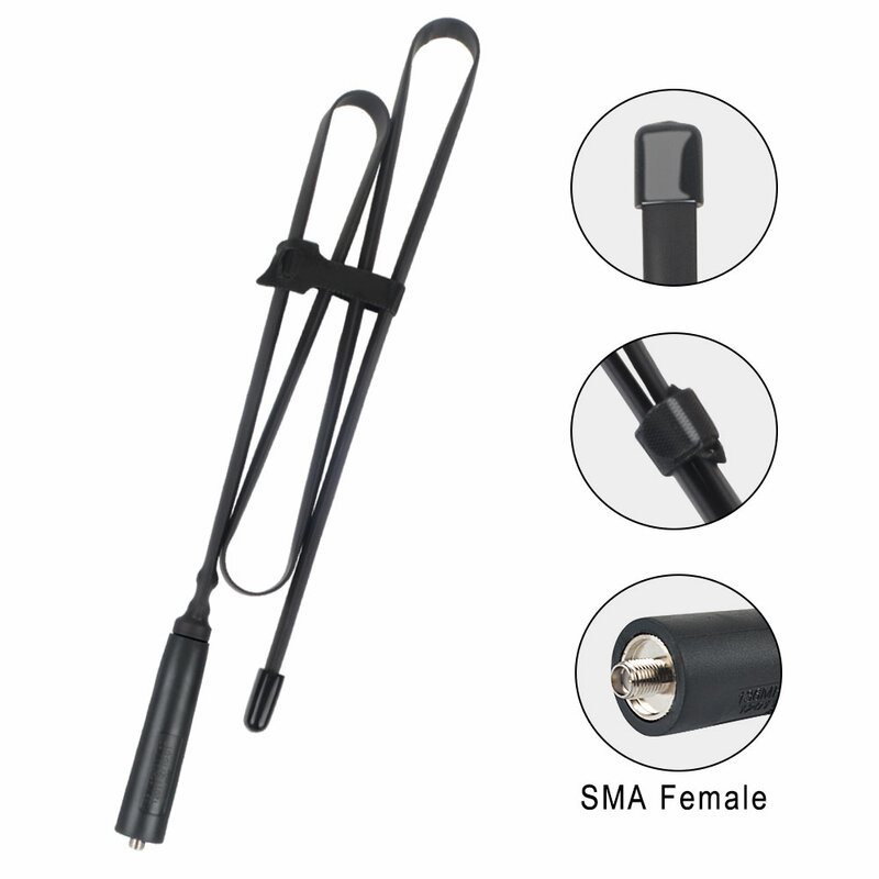 Opvouwbare Tactical Antenne Sma-Female Dual Band Vhf Uhf 136/520Mhz Voor Baofeng UV-5R UV-82 BF-888S Walkie talkie Uv 5R