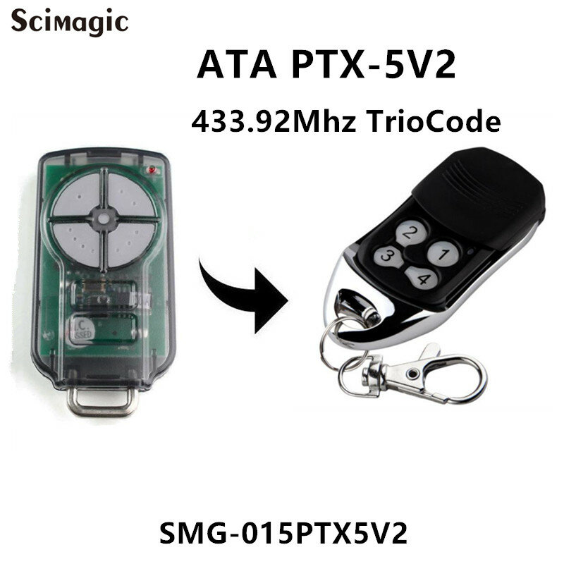 ATA PTX-5V2 TrioCode 433.92MHz garage door remote control transmitter replacement