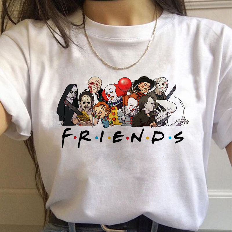T-shirt para Friends TV Show Feminina, Top Harujuku, Estilo Coreano, Camiseta Gráfica Ulzzang Anos 90, Moda Kawaii, Feminina