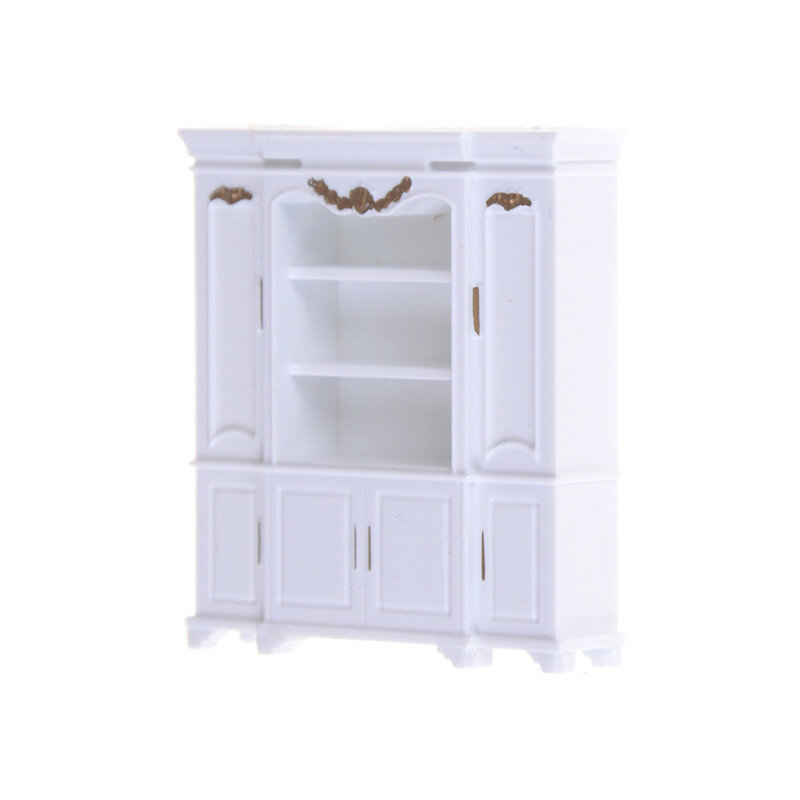 Kid Pretend play toys Mini Cabinet Model 1/12 Wooden Bedroom Dollhouse Kitchen Dining Cabinet Display Shelf Doll House Furniture