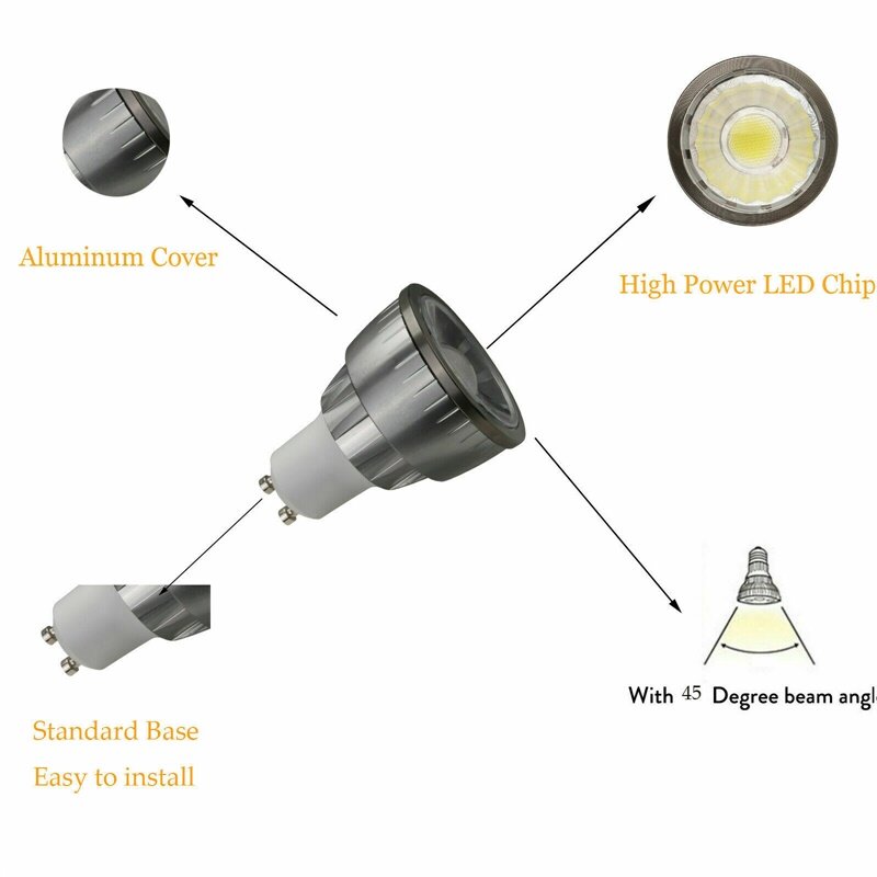 GU10 MR16 E12 E14 E27 GU5.3 B15 7W 9W 12W bohlam lampu LED dapat diredupkan COB lampu sorot hangat keren putih netral putih untuk rumah