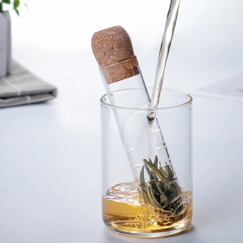 Infusore per tè filtro per tè setaccio tubo di vetro creativo compagno di tè creatore di tè birra per spezie erbe colino da tè accessori per utensili da tè