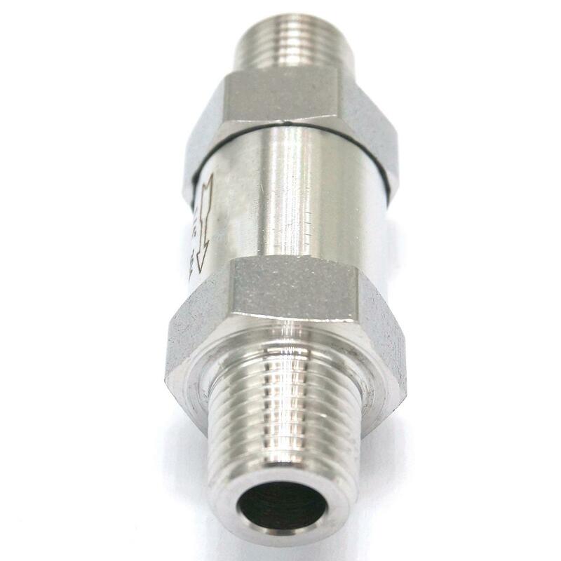 1/4" BSPT Male Check One Way Valve 304 Stainless Steel Water Gas Oil Non-return