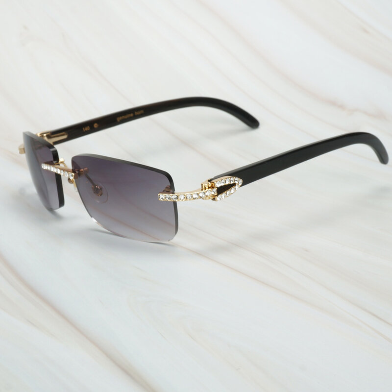 Vintage Rhinestone Sunglasses Men Diamond Sunglasses for Women Retro Carter Glasses Frame for Driving Fishing Oculos De Sol Male