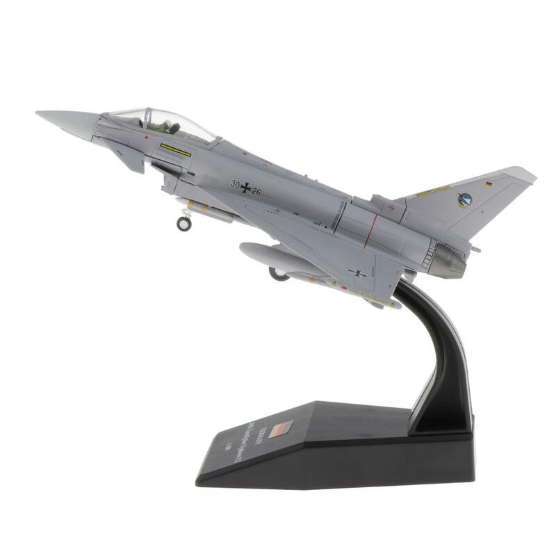 Soporte de exhibición para el hogar, miniavión decorativo de aleación EF 100, de 1: 2000 EF-2000, de la serie Eurofighter Typhoon Fighter, regalo de colección