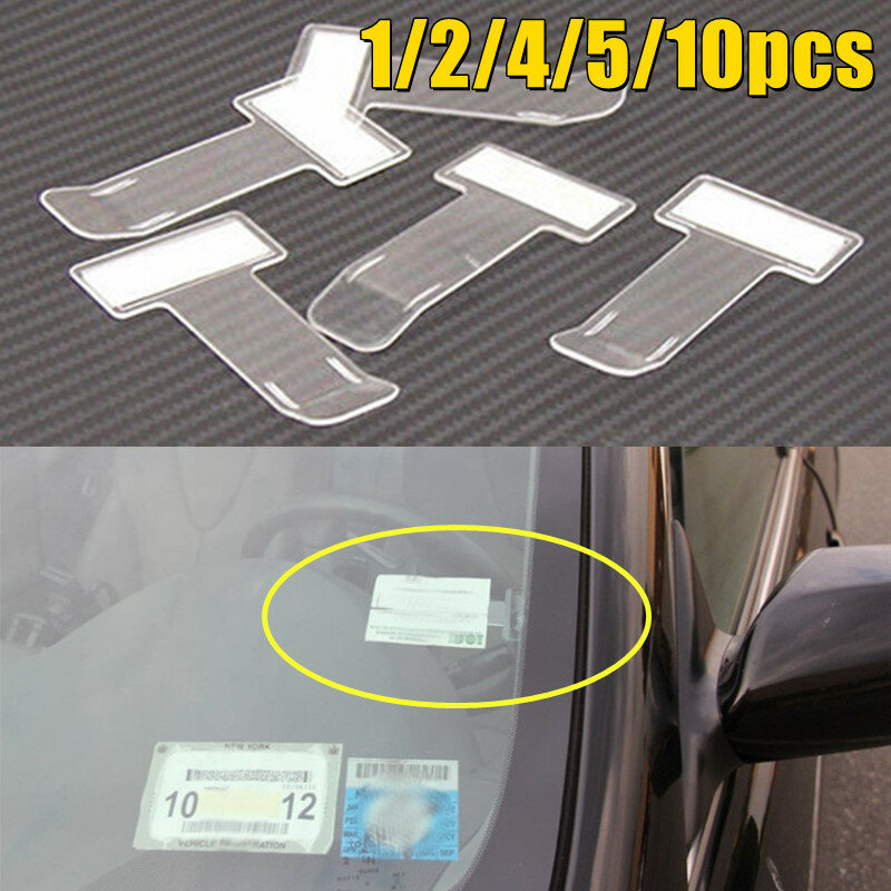 Biglietto di parcheggio per Auto Clip di fissaggio organizzatore interno automatico carta di permesso adesivo per porta banconote adesivi per vetri per parabrezza per Auto