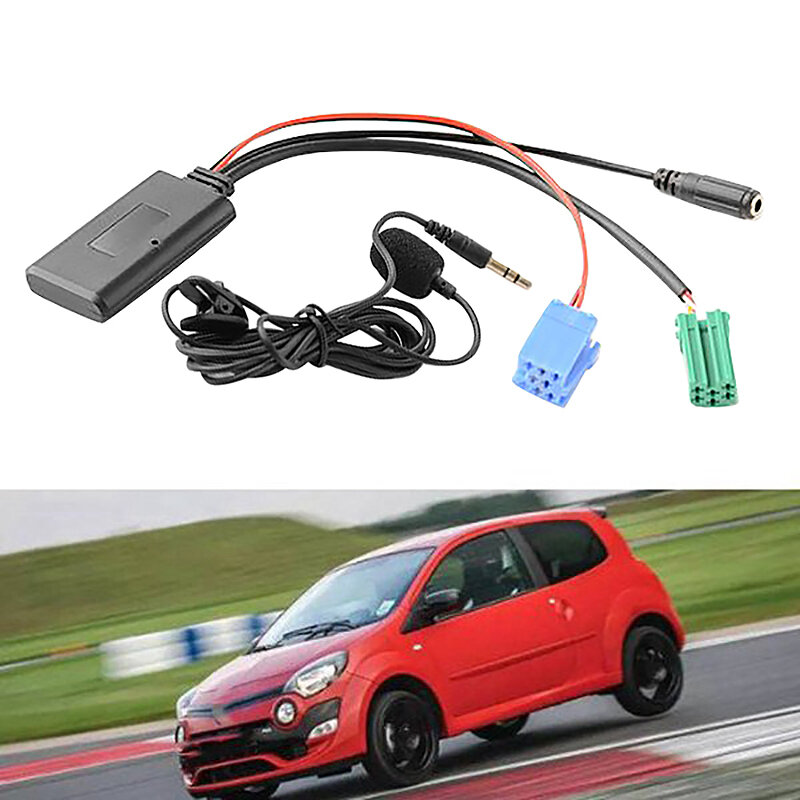 Cable auxiliar Bluetooth 5,0 para coche, micrófono manos libres, adaptador de llamadas gratis para Renault 2005-2011