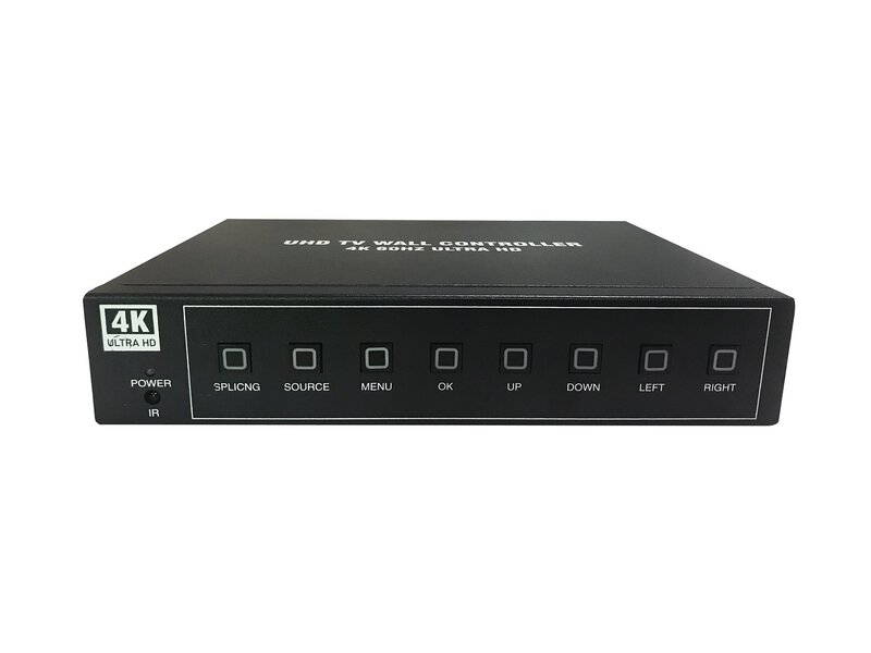 4K 비디오 월 컨트롤러 HDMI DP 입력 HDMI 출력 원격 버튼 제어 2x2 비디오 월 컨트롤러