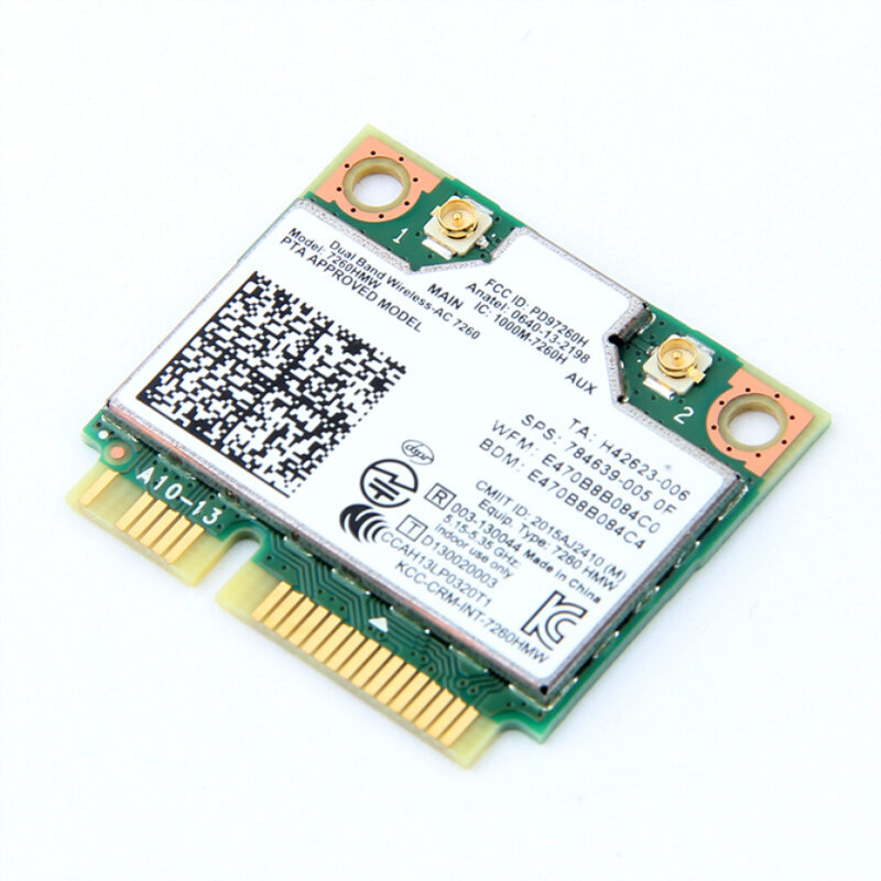 Scheda Wireless Dual Band Intel 7260 7260ac 7260HMW ac7260 Mini PCI-E 2.4G/5Ghz Wlan Bluetooth 4.0 802 ac/a/b/g/n scheda wifi
