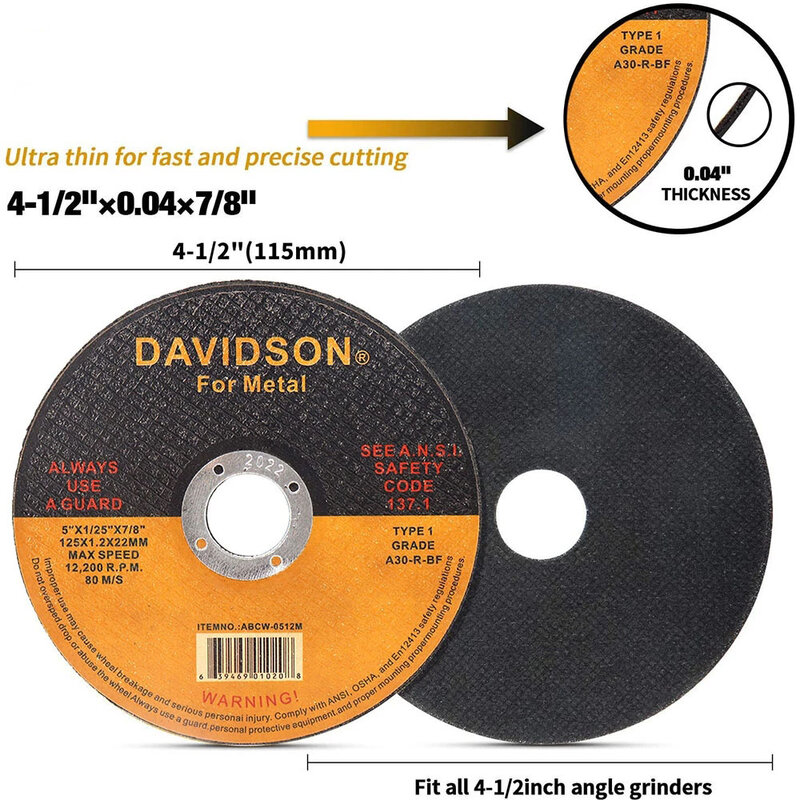 125mm Metal Cutting Disc 5" Fiber Cutter Reinforced Resin Circular Saw Blade  Angle Grinder Tools Grinding Wheel 1-50Pcs