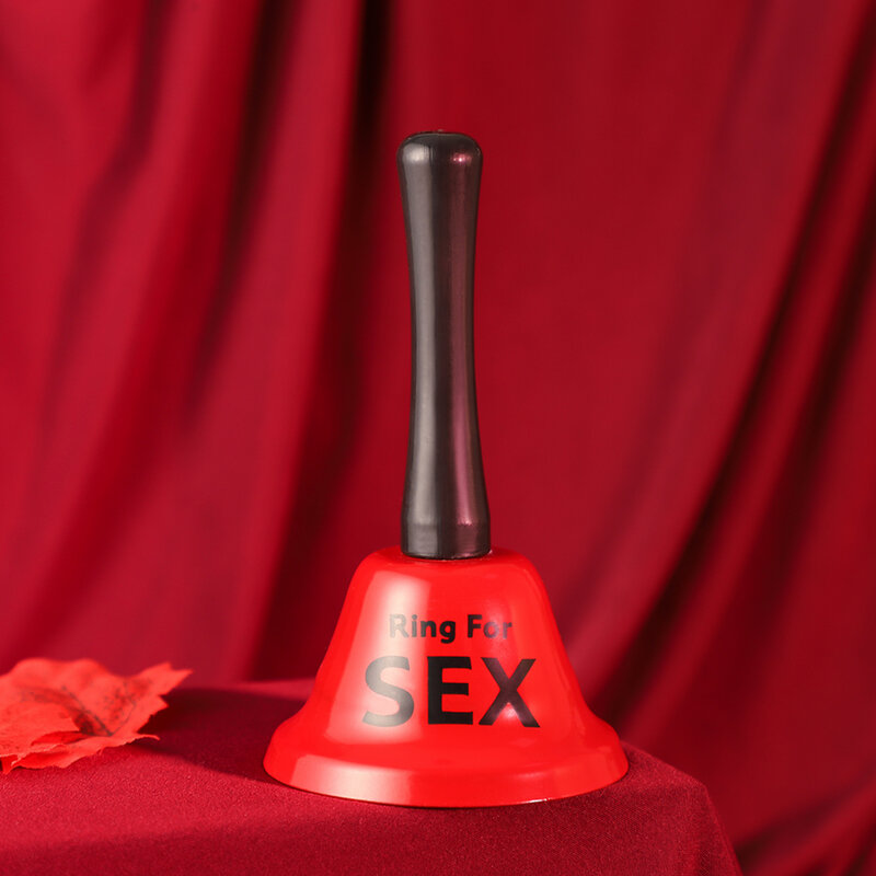 Lonceng Cincin Lucu Seks Logam Merah Genggam untuk Layanan Pesta Valentine Lonceng Dering Pesta Bujangan Bar Kafe Desktop Efisien