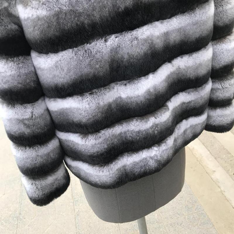 Rex Kaninchen Pelz jacke Frauen Winter Pelzmantel Mode warmen Stehkragen Mantel versand kostenfrei