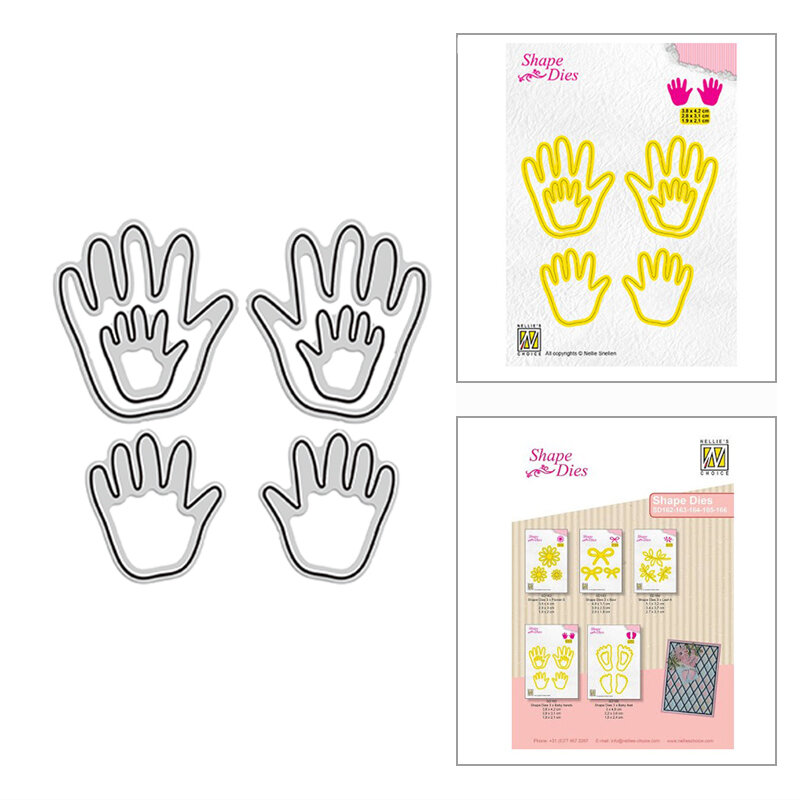 2021 nuovi bambini Baby Handprint metallo taglio muore per la decorazione Scrapbooking fai da te e fabbricazione di carte mestiere di carta goffratura senza francobolli