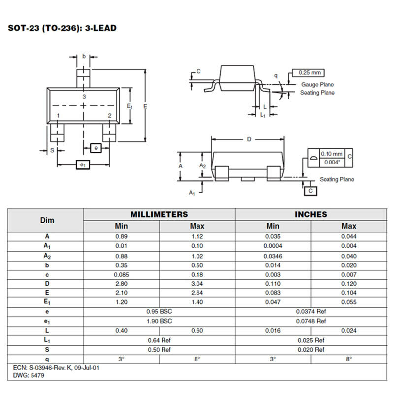 Triodo de IC do MOSFET do canal de SMD N, transistor, SI2308, A8SHB, SI2301, A1SHB, SS8050, Y1, SS8550, Y2, SI2333, SI2366DS-T1-GE3, SOT-23, 50 PCes