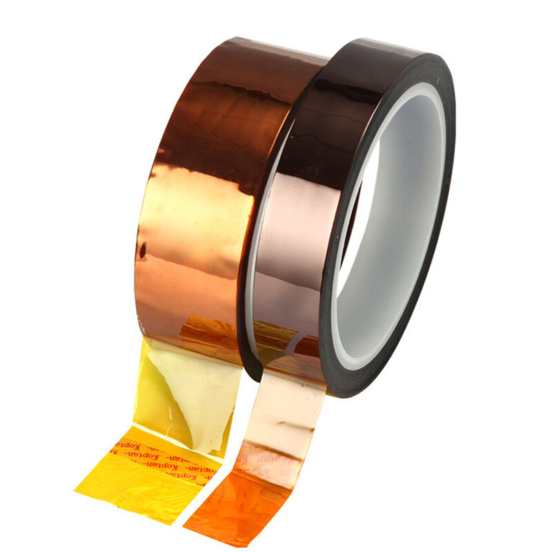 Kapton Band 5/8/10/15/20mm 100ft BGA Hohe Temperatur Wärme Resistant Polyimid Gold klebeband Für Elektronische Industrie 33m