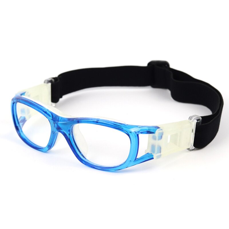 แว่นตาบาสเก็ตบอลสำหรับเด็ก1ชิ้นแว่นตาฟุตบอลบาสเก็ตบอล UV400เบามากปรับได้กันลมกันฝุ่นกันหมอก