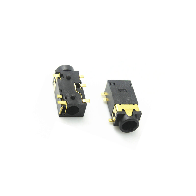 10PCS/LOT 3.5 MM Headphone Socket Audio Socket PJ-342 Surface Mounted 6 Feet Double Track Gold Plated PJ342