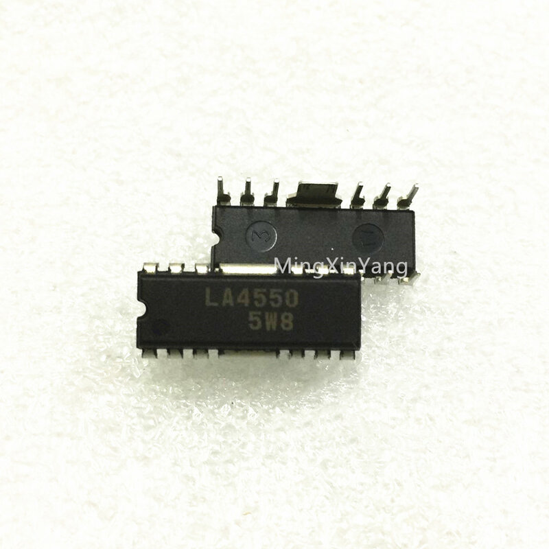 Chip ic amplificador de potência de áudio de canal duplo, la4550 dip-14 peças