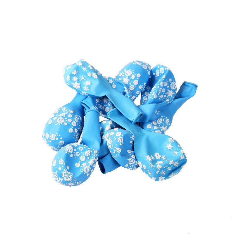 بالونات على شكل ندفة الثلج ، 12 قطعة ، أزرق ، جليدية ، ديكور حفلات أعياد الميلاد ، زفاف ، شتاء