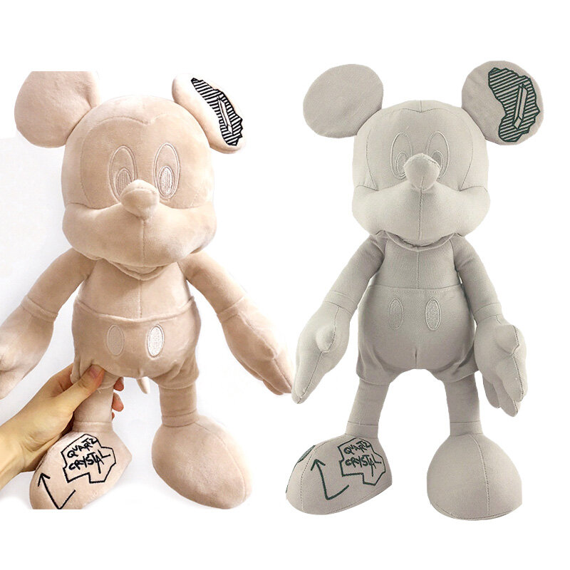 47cm co-marque Mickey poupée souris 2 types de matériel tissu ou peluche jouet sélection poupée décoration cadeau d'anniversaire