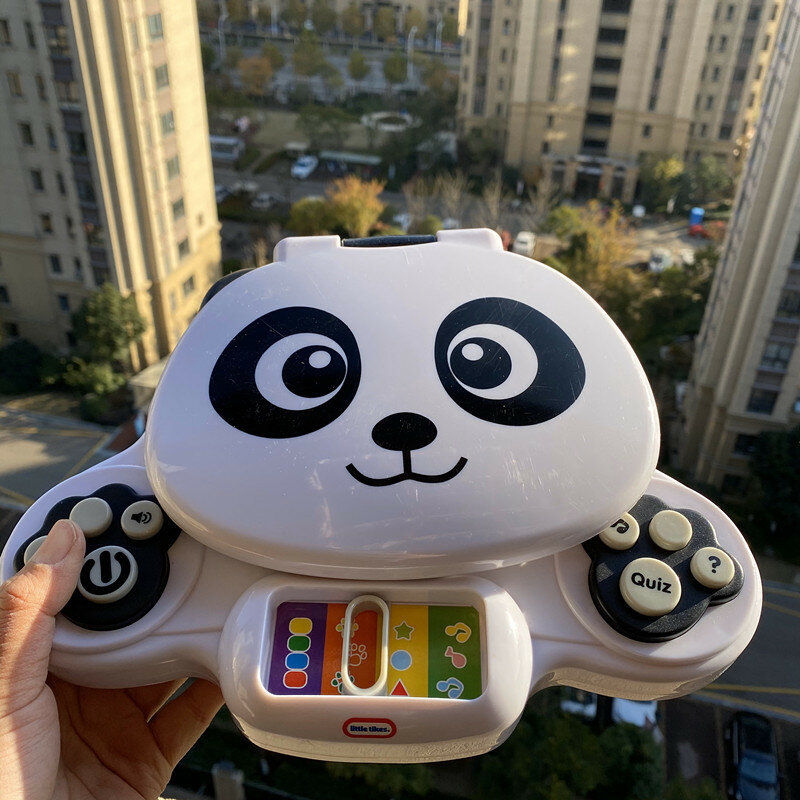Pequeno panda forma cognitiva cor música educação precoce máquina botão