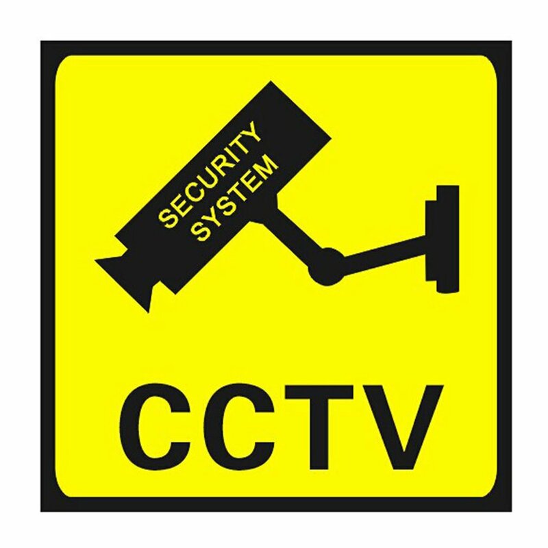10pcs CCTV Surveillance Security 24 Hour Monitor Camera Warning Stickers Sign Alert Wall Sticker Waterproof Lables