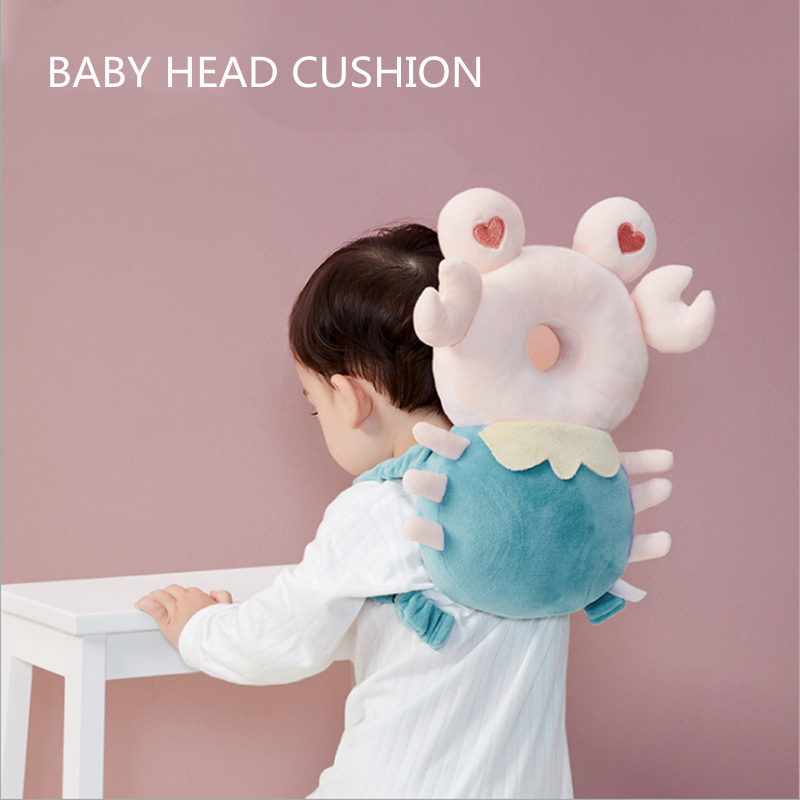 Almohada de protección de algodón para la cabeza de los bebés, cojín suave ajustable anticaída, Protector de cabeza de bebé