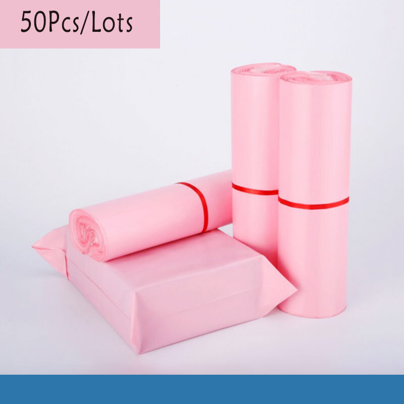 50 Stks/partij Koerier Zak Envelop Opbergzakken Verpakking Levering Pakket Mailing Tassen Zelfklevend Seal Plastic Transport Bag